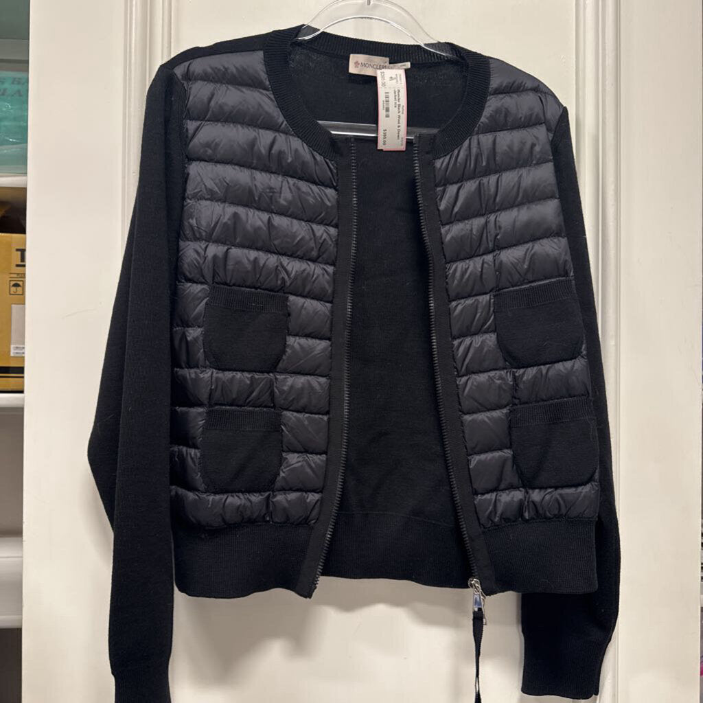 Black Wool & Down Jacket