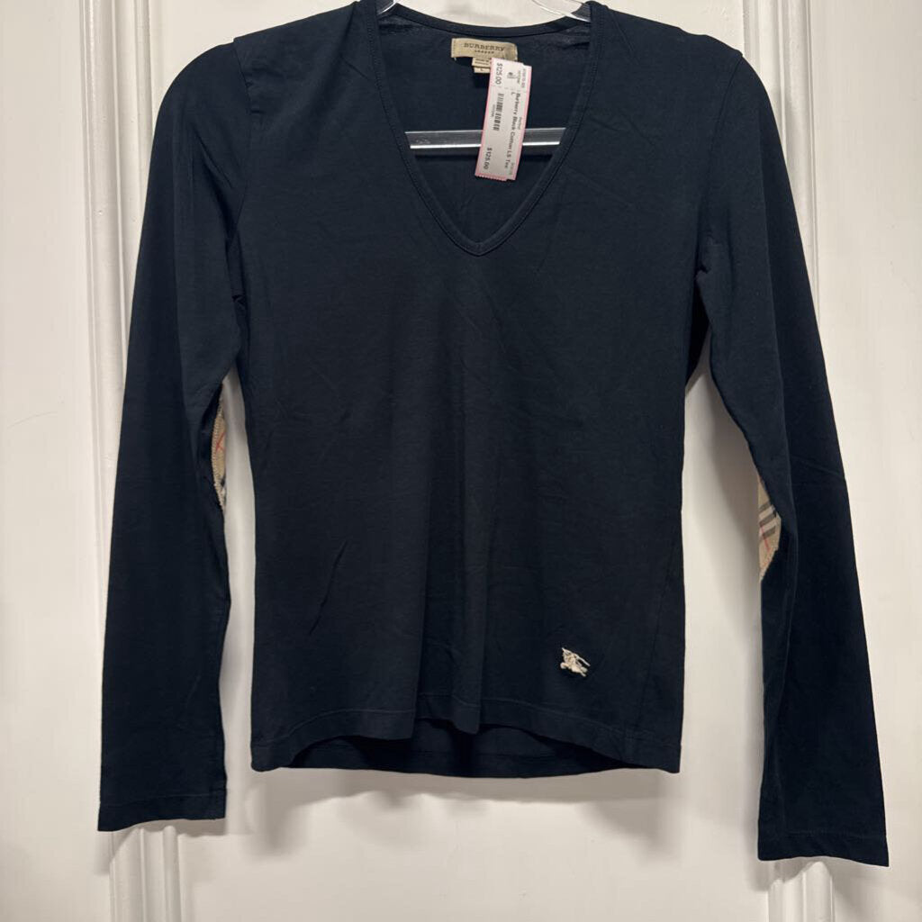Black Cotton LS Tee