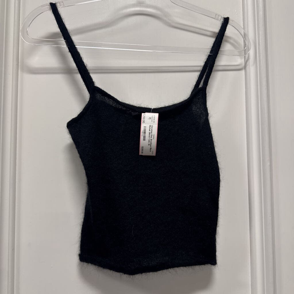 Black Mohair Blend Tank