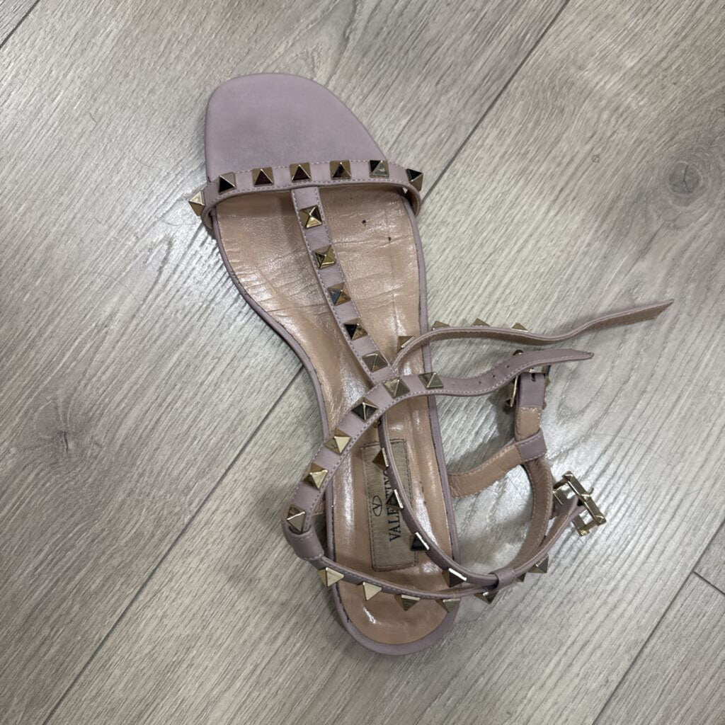 Beige Rockstud Sandals