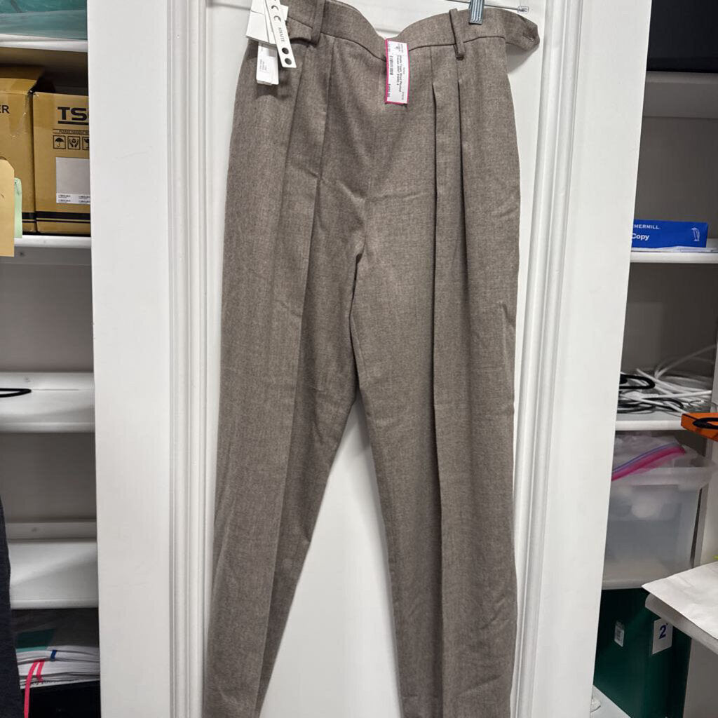 Taupe Wool Pleated Trouser (NWT $1480)