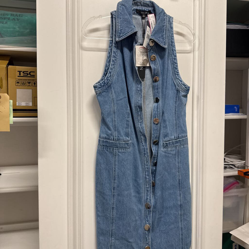 Blue Denim Sleeveless Dress (NWT 595)