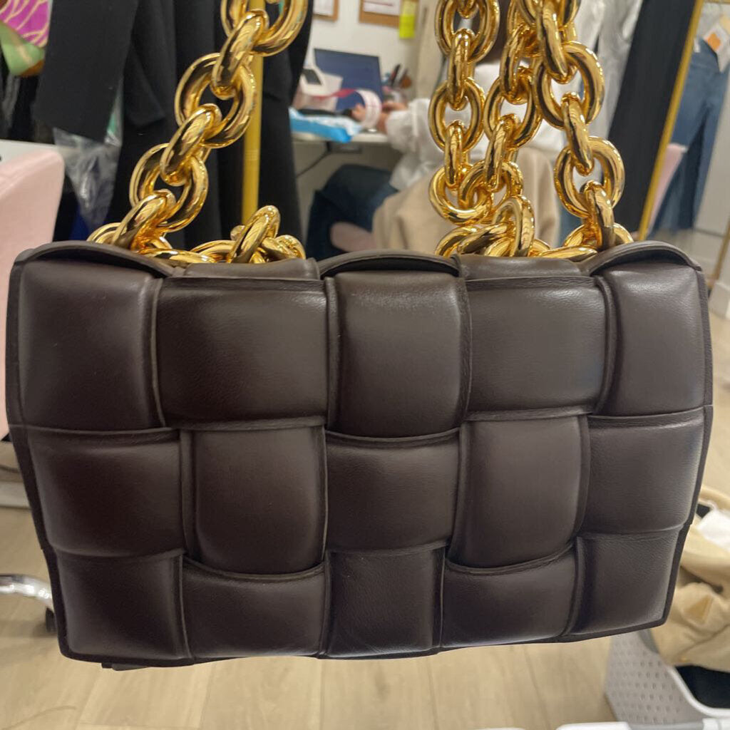 Brown Chain Cassette Bag