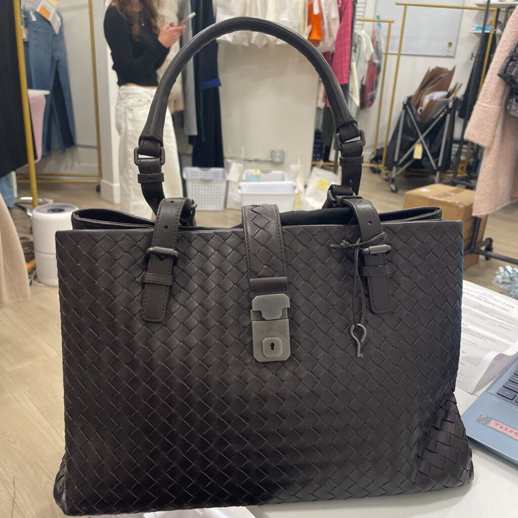 Brown Roma Intrecciato Nappa Bag