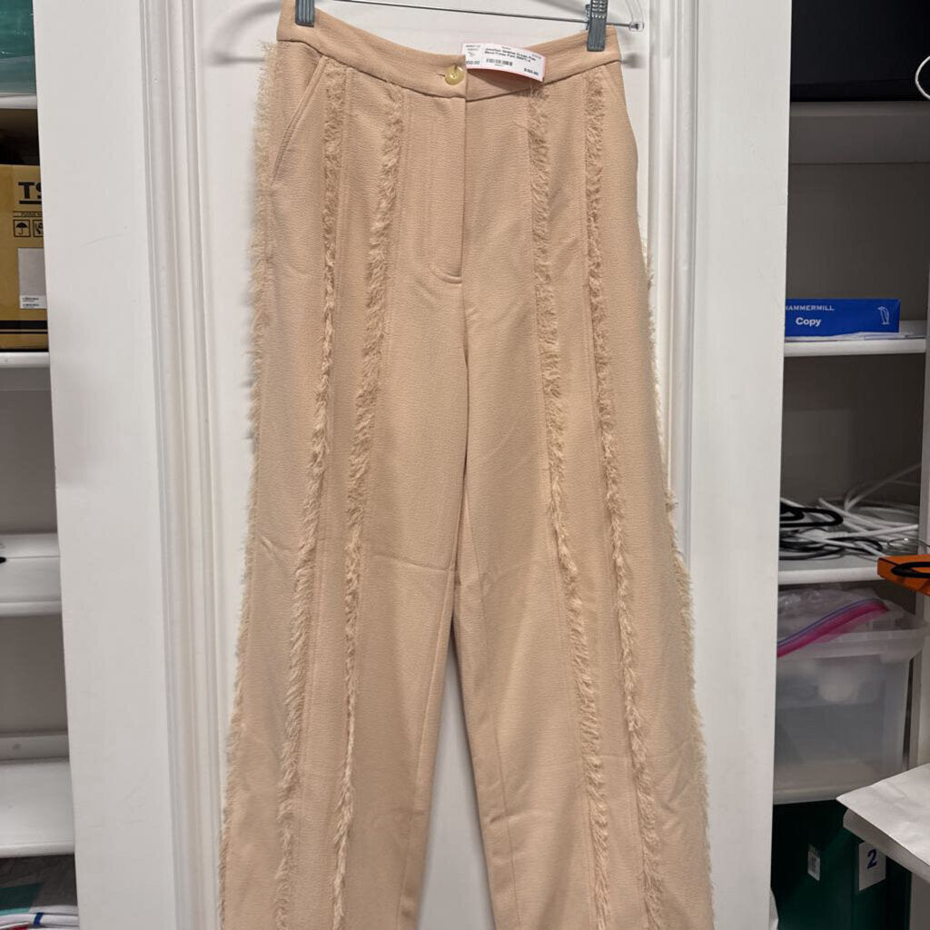 Cream Poly Blend Fringe Pant (NWT)