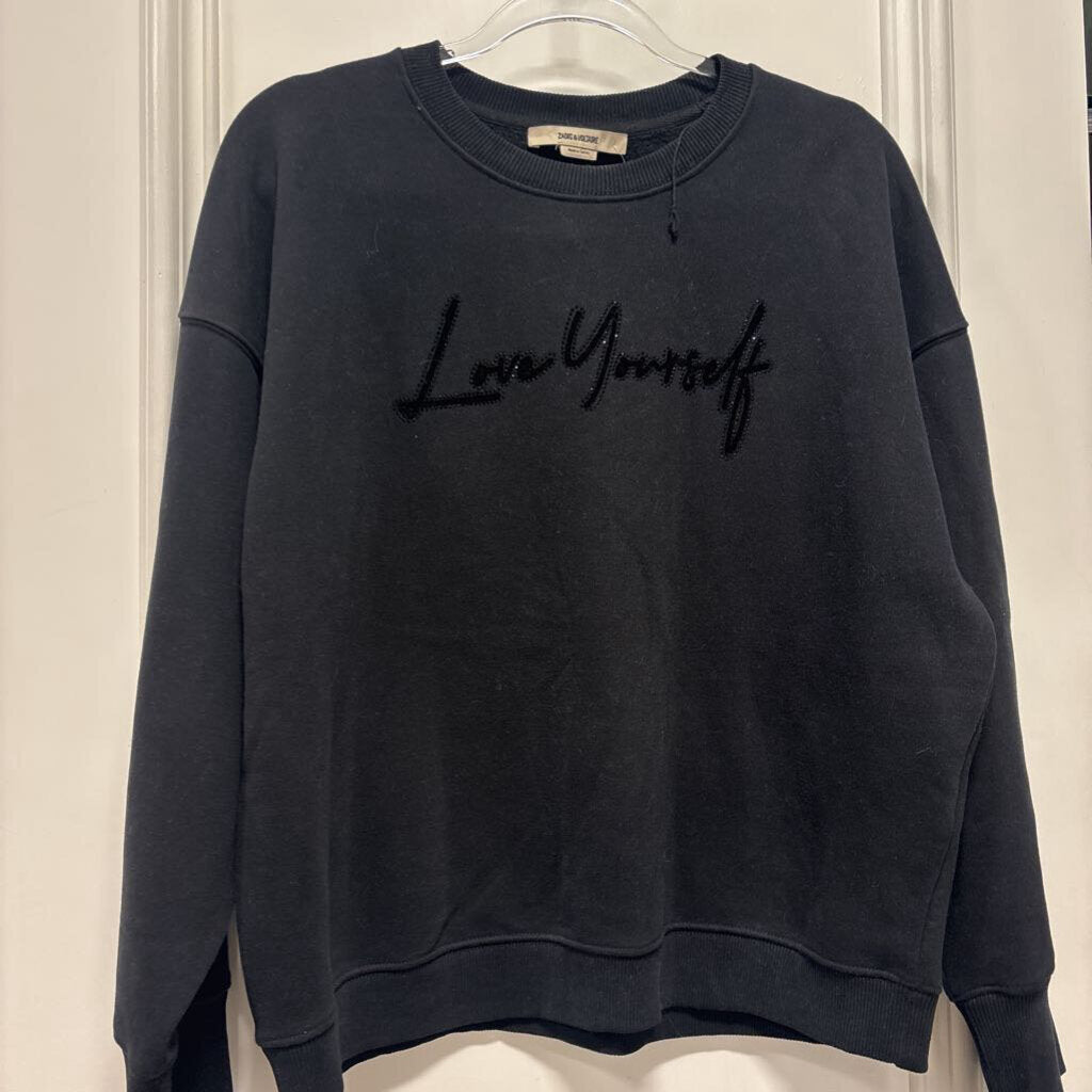Black Cotton/Poly Sweatshirt