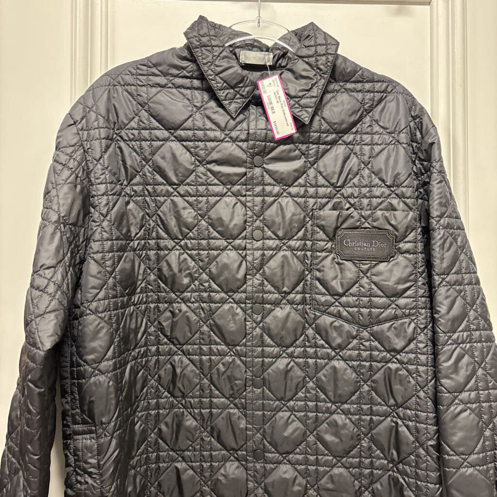 Black Poly Embroidered Jacket