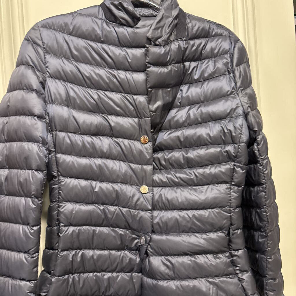 Navy Down Button Up Jacket