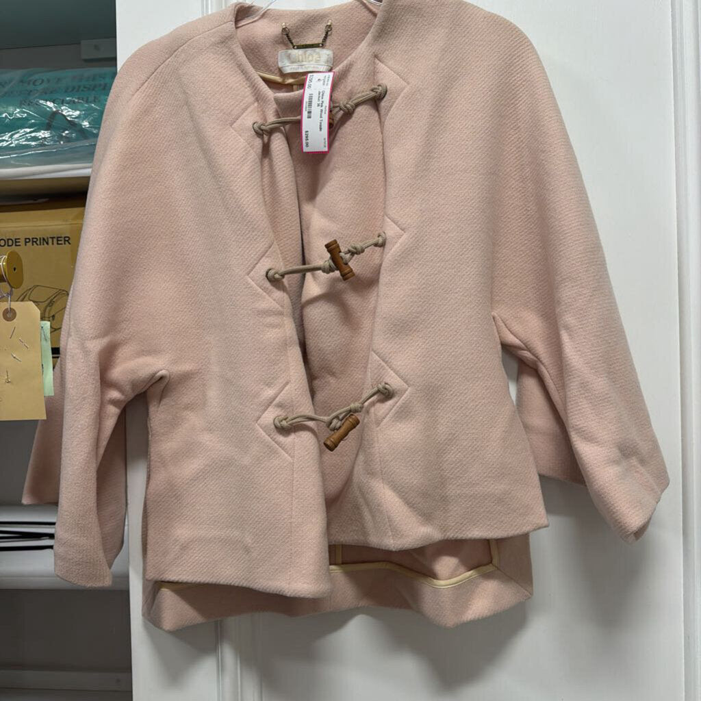 Pink Wool Toggle Jacket