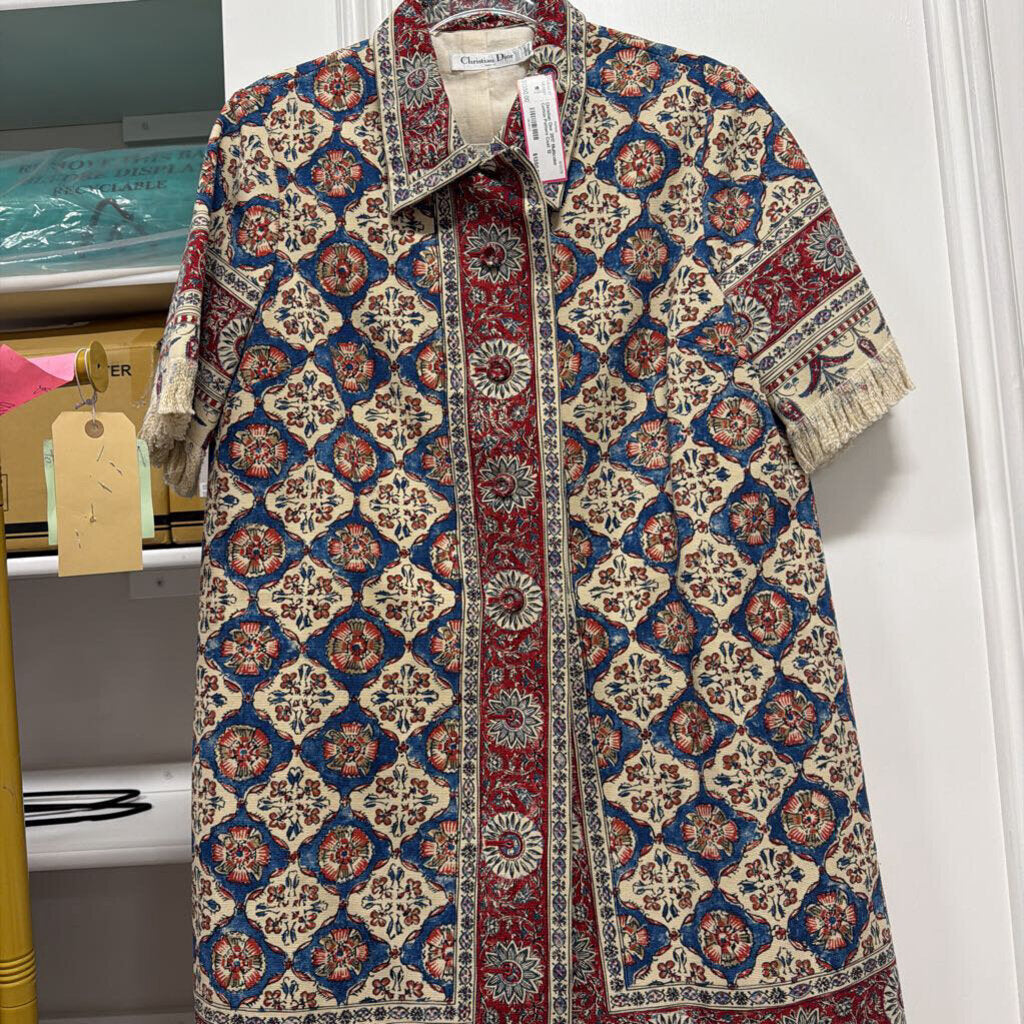 2017 Multicolor Cotton Pattern Coat