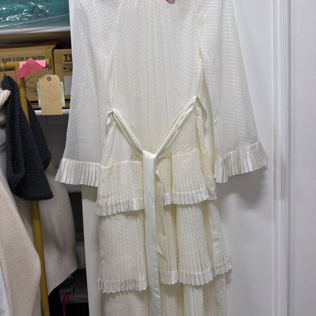 White Poly Polkadot Dress