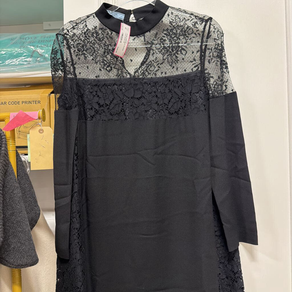2015 Black Acetate Lace Dress