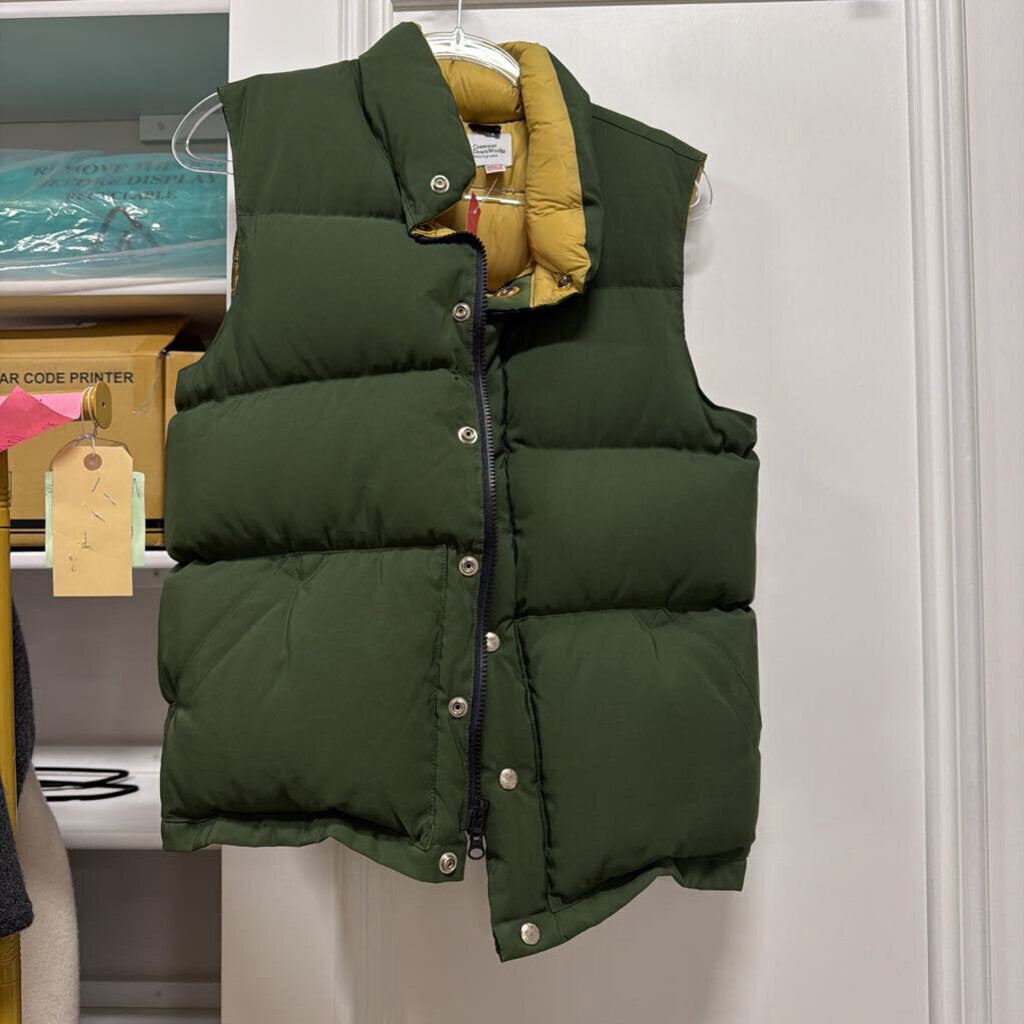Green Nylon Puffer Vest