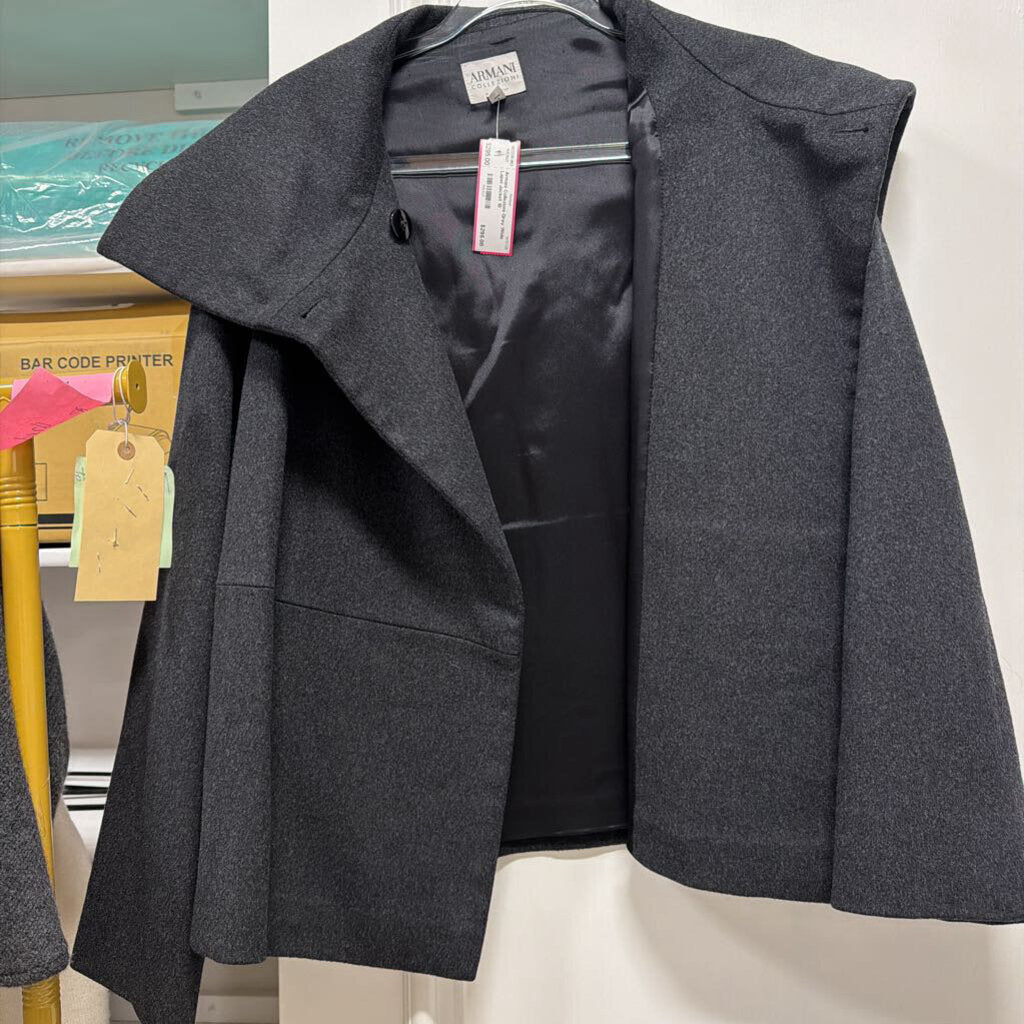 Grey Wide Lapel Jacket