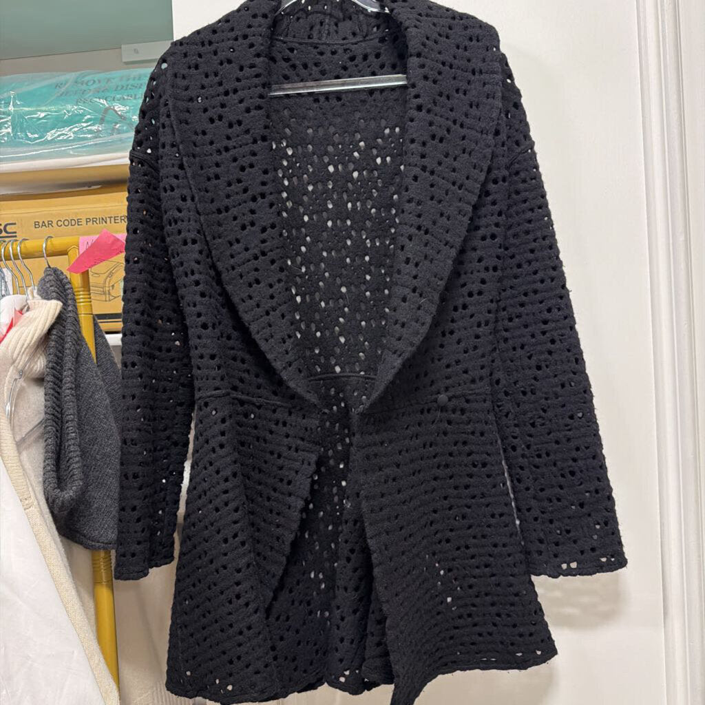 Black Wool Hole Coat