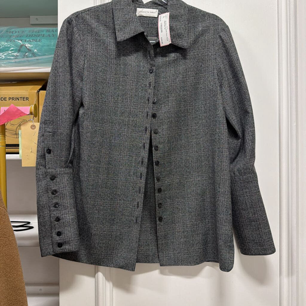 Grey Wool Plaid Shirt