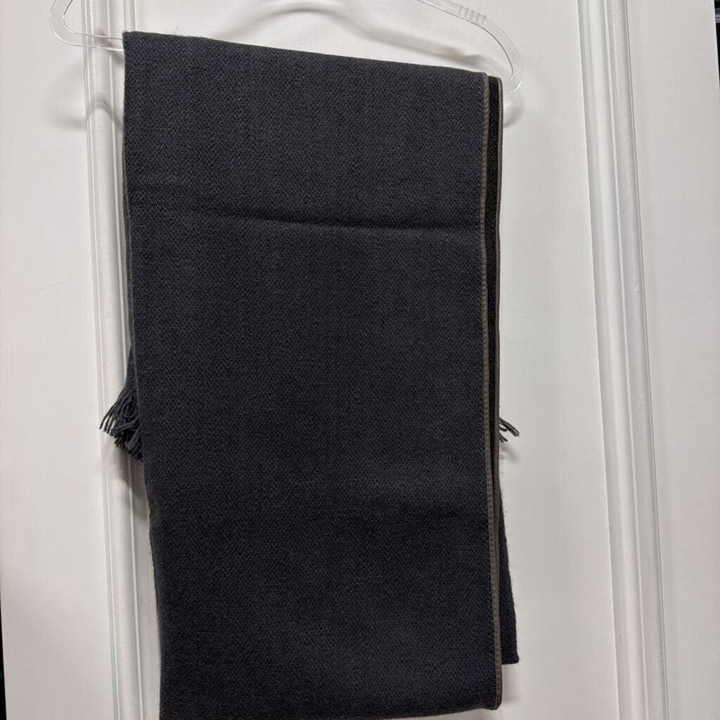 Grey Leather Detail Shawl
