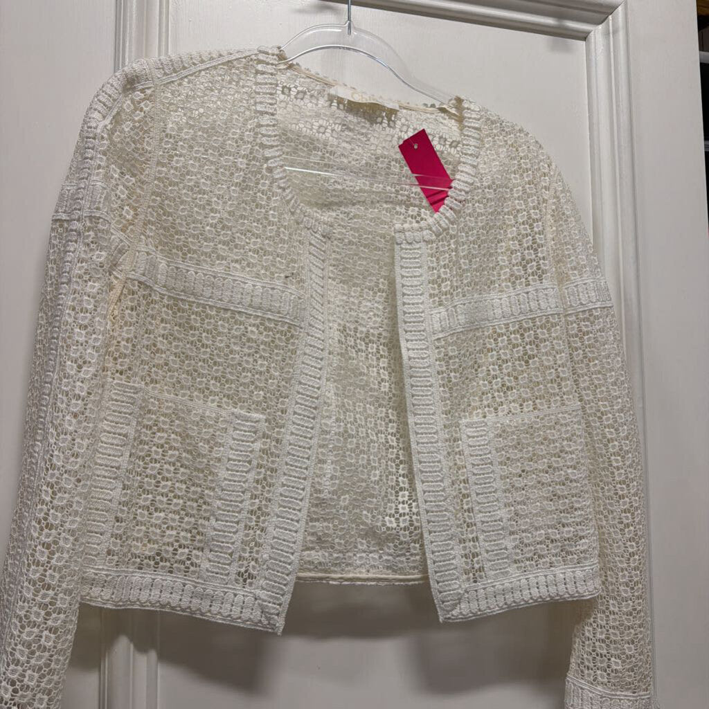 White Cotton Lace Jacket