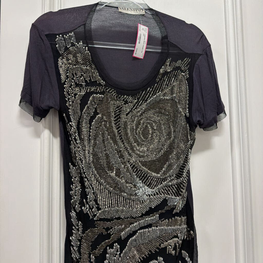 Black Sequin Tee