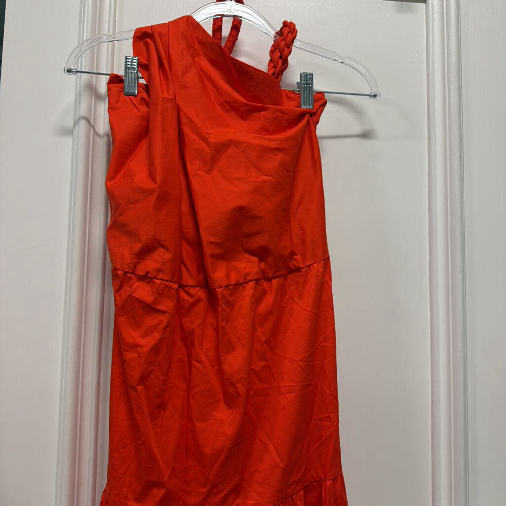 Orange Braided Maxi Dress