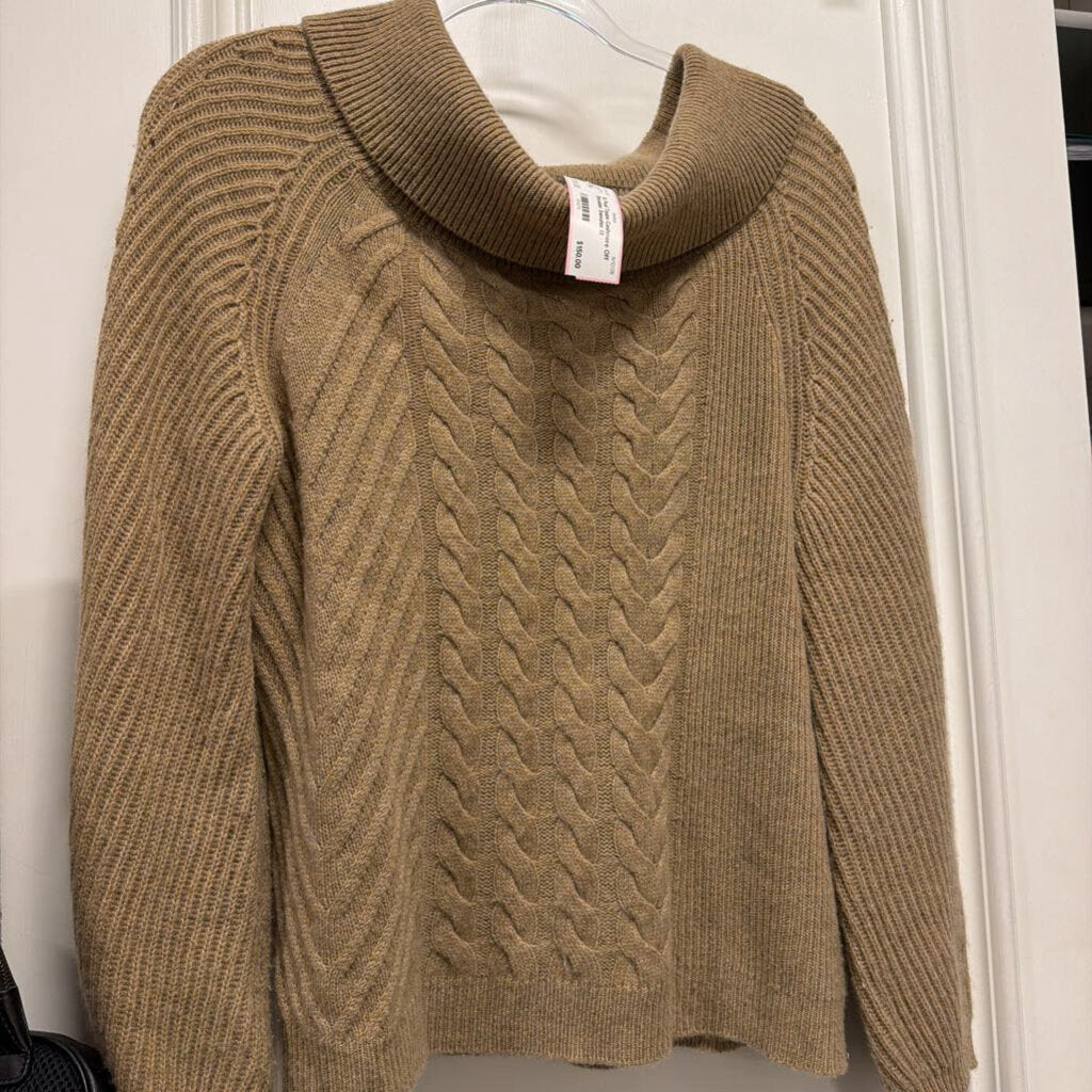 Taupe Cashmere Off Shoulder Sweater