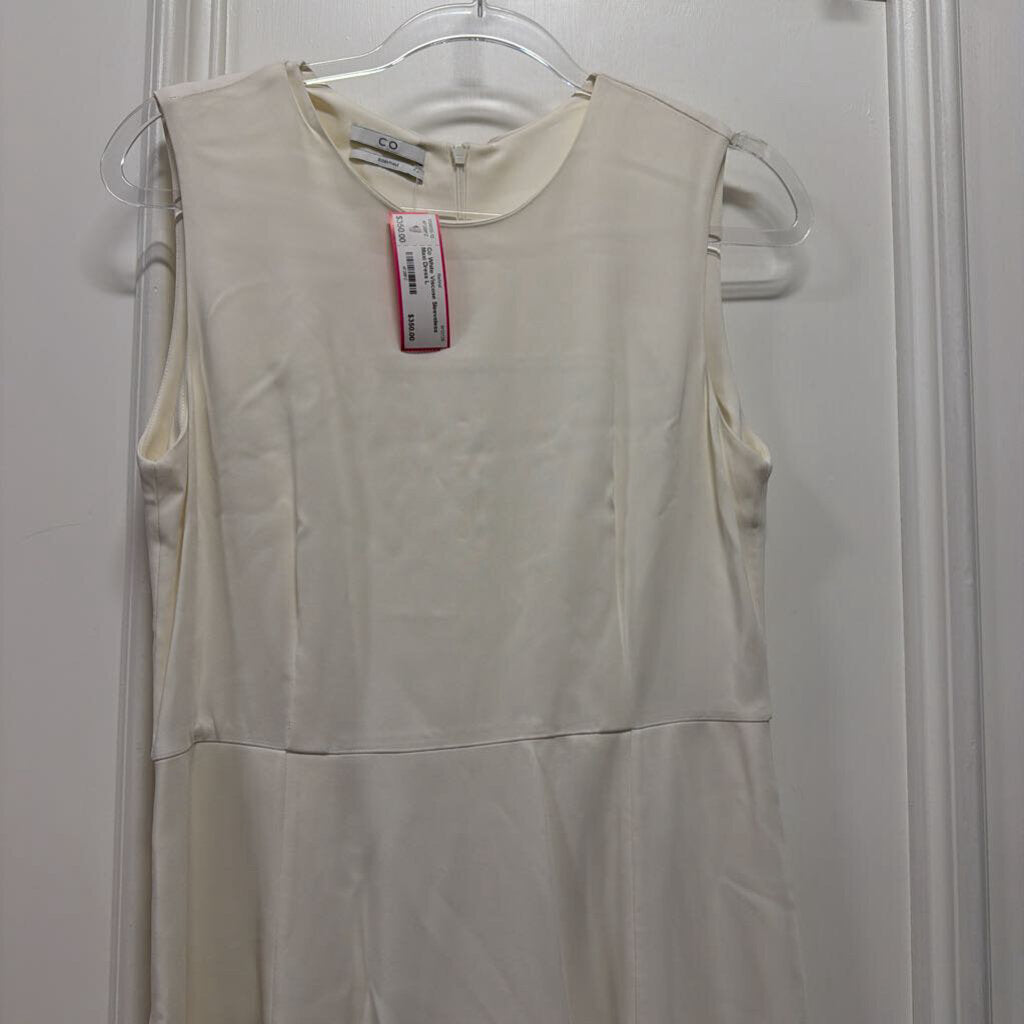 White Viscose Sleeveless Maxi Dress