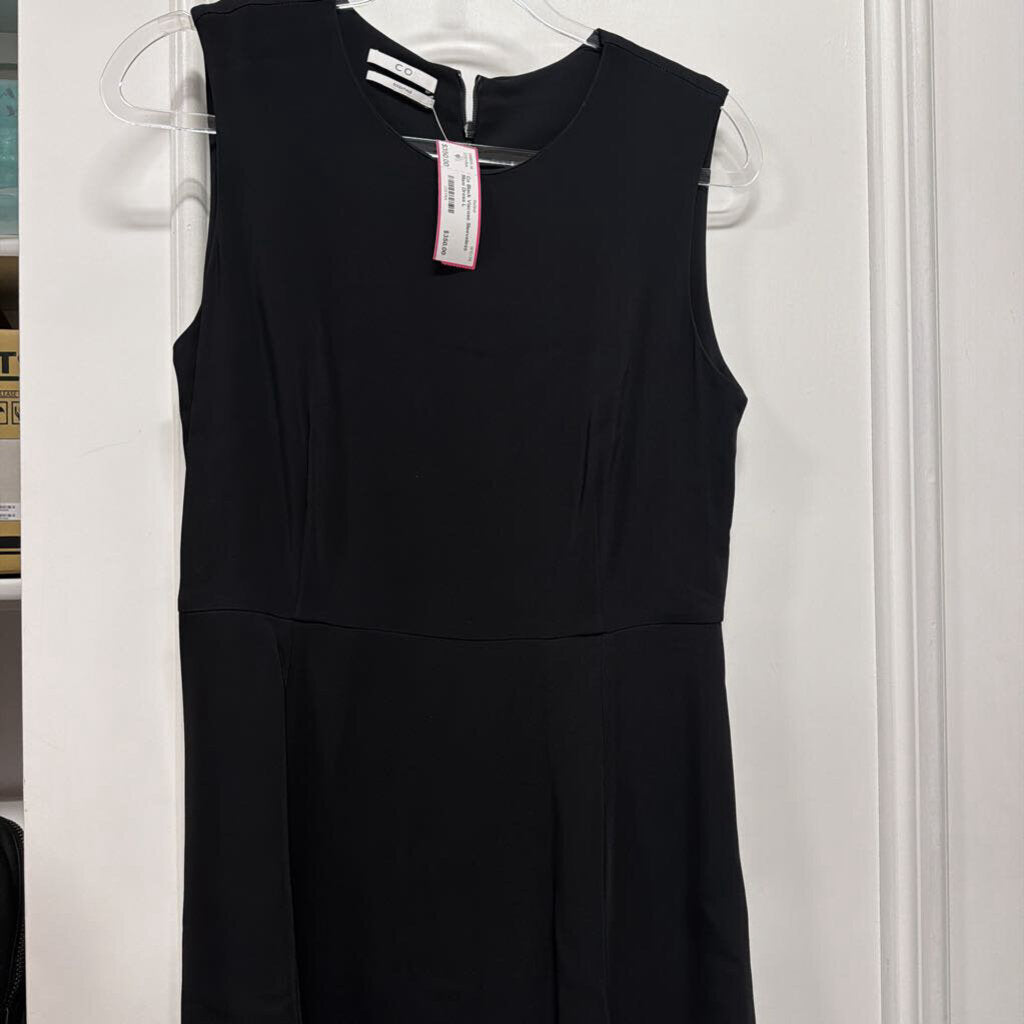 Black Viscose Sleeveless Maxi Dress