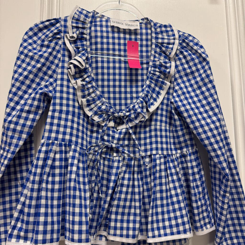 Blue Gingham Top