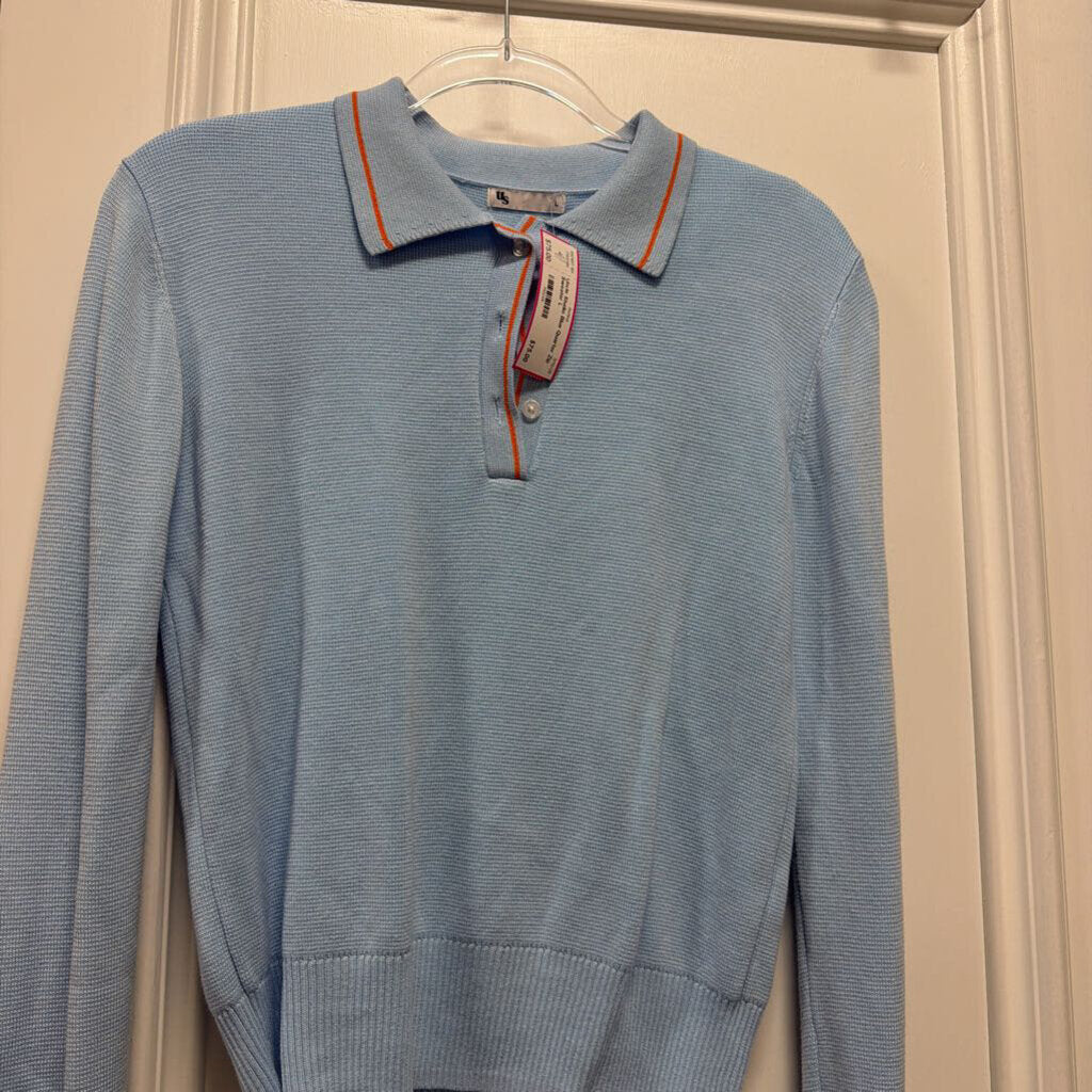 Blue Quarter Zip Sweater