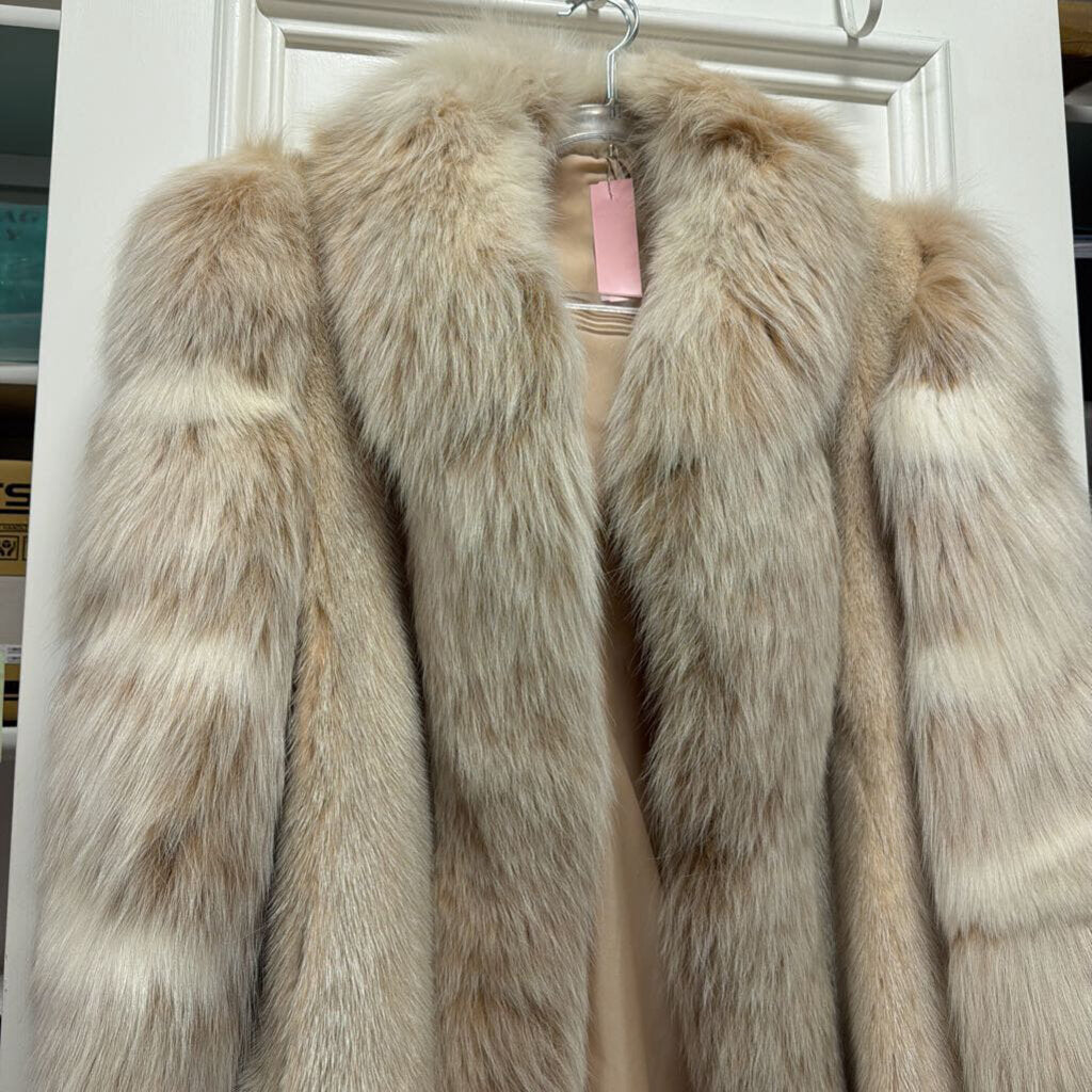 Cream Fox Fur Coat