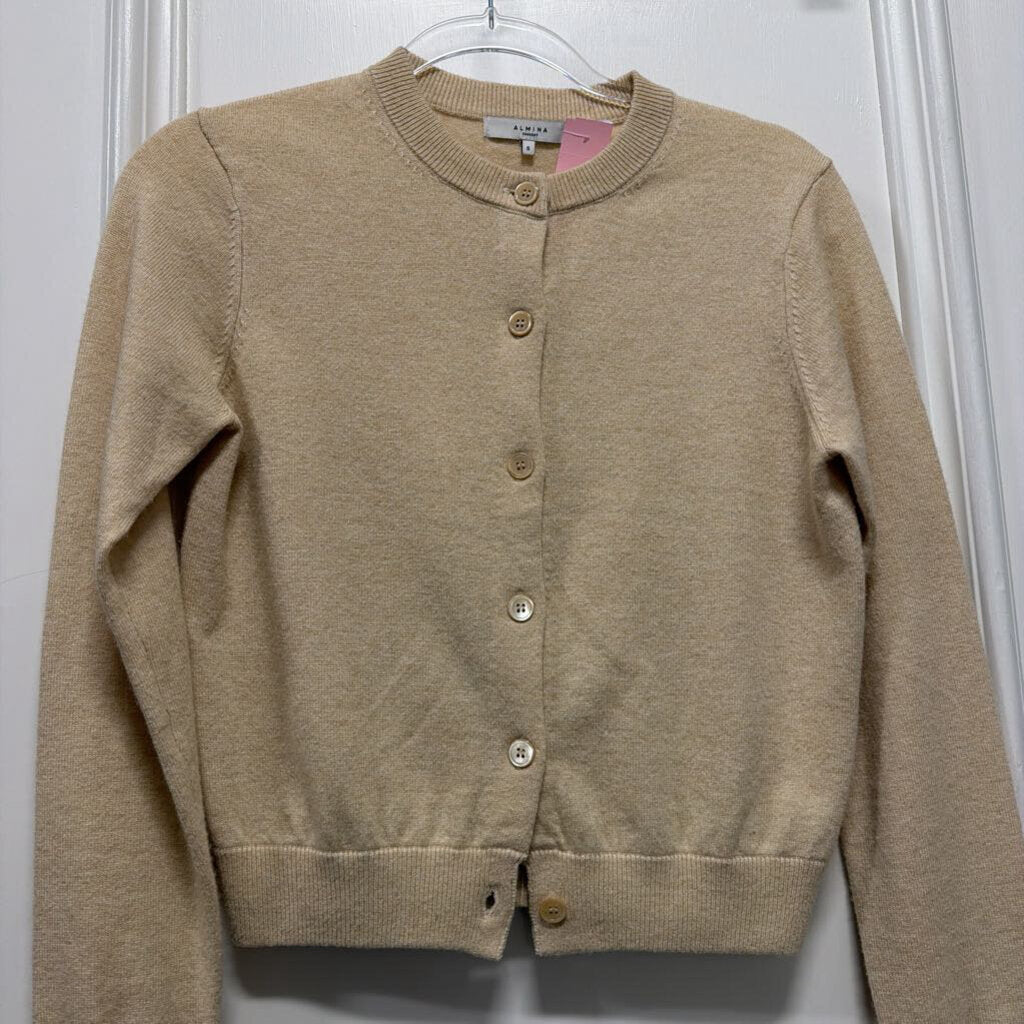 Beige Wool Blend Cardigan