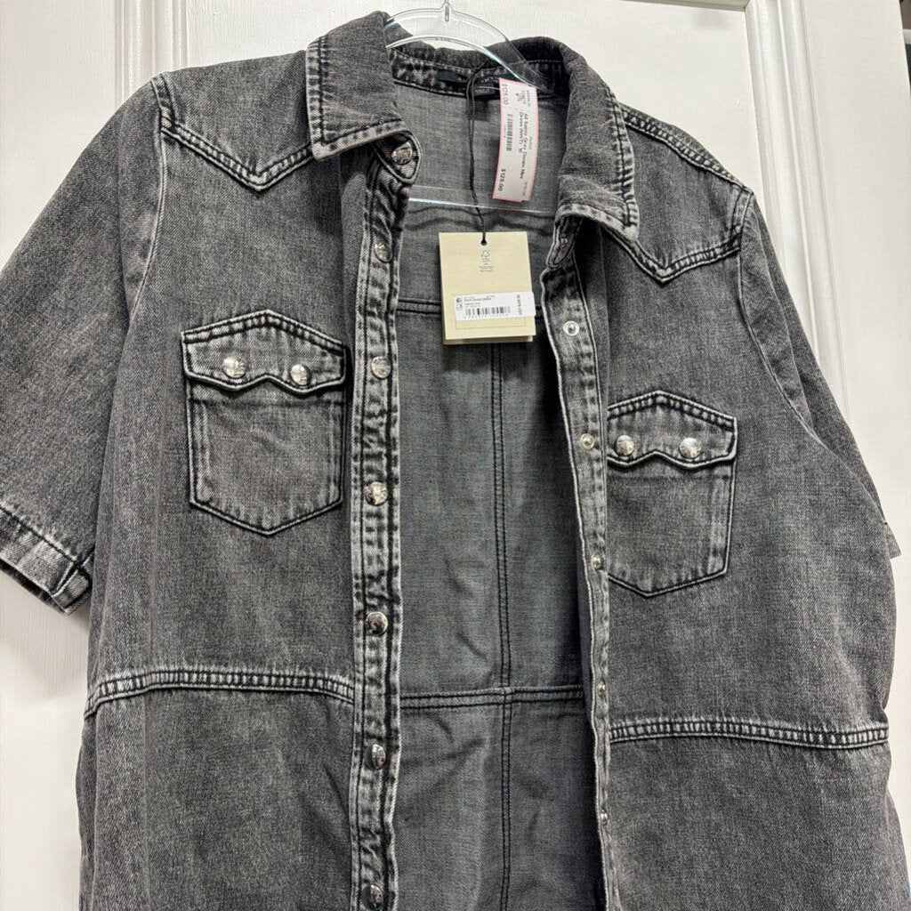 Gray Denim Mini Dress (NWT)