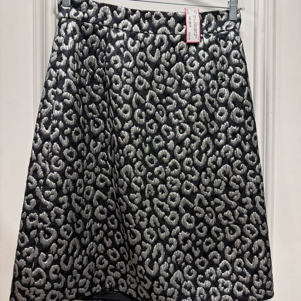 Black/Silver Poly Animal Skirt (NWT)
