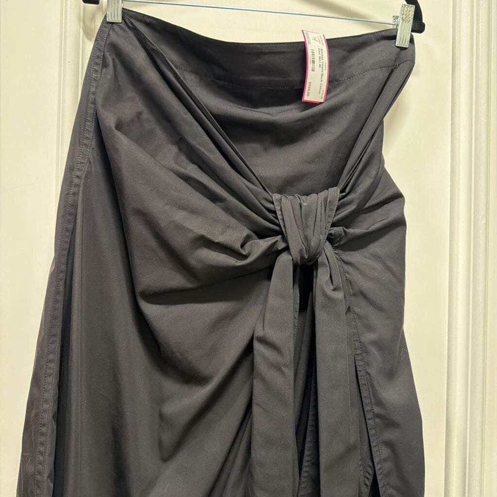 Black Cotton Knot Skirt