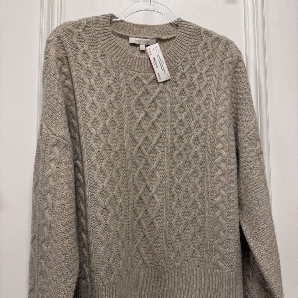 Oatmeal Wool Cashmere Blend Crewneck