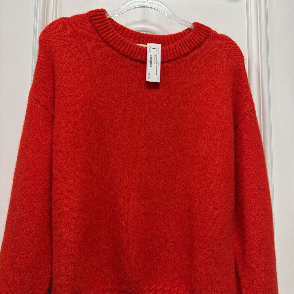 Red Alpaca Blend Crewneck