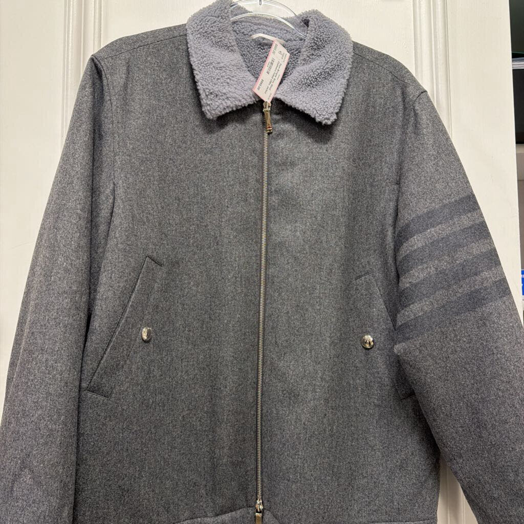 Grey Wool Cashmere Felted Utility Jacket (est 2000)