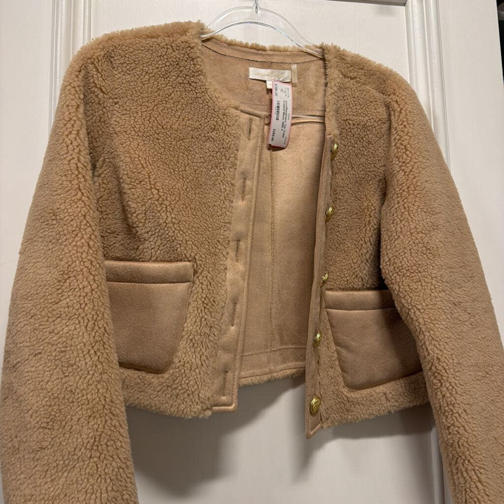 Tan Teddy Cropped Blazer (595)