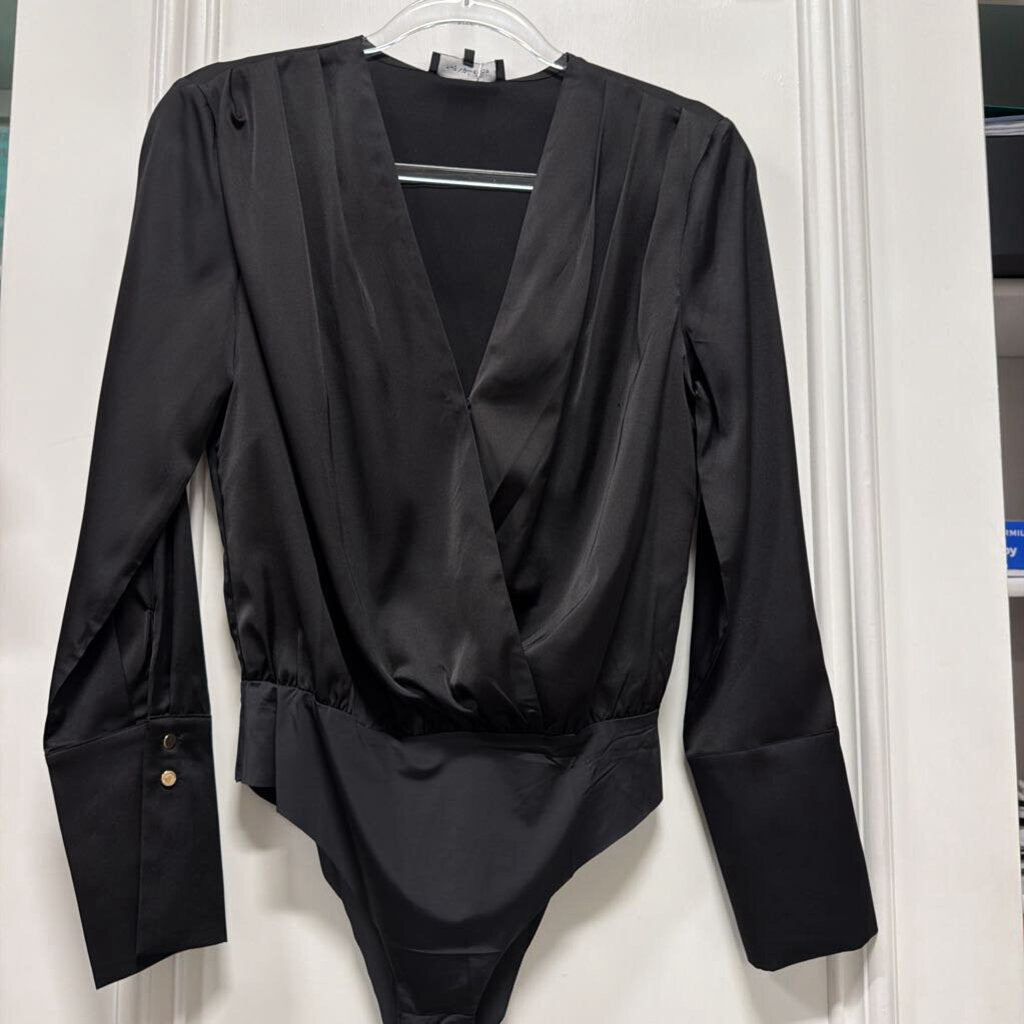 Black Silk Bodysuit (NWT)