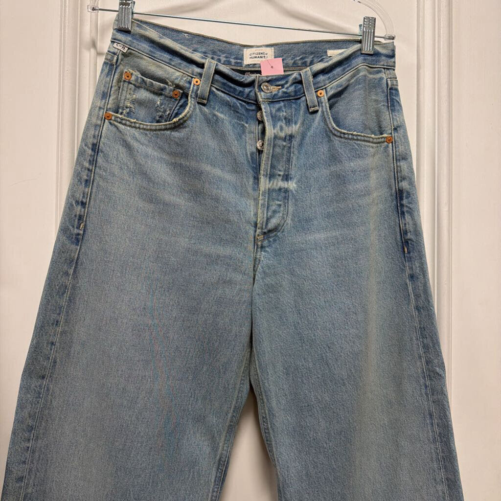 Wide Leg Cuffed Jean