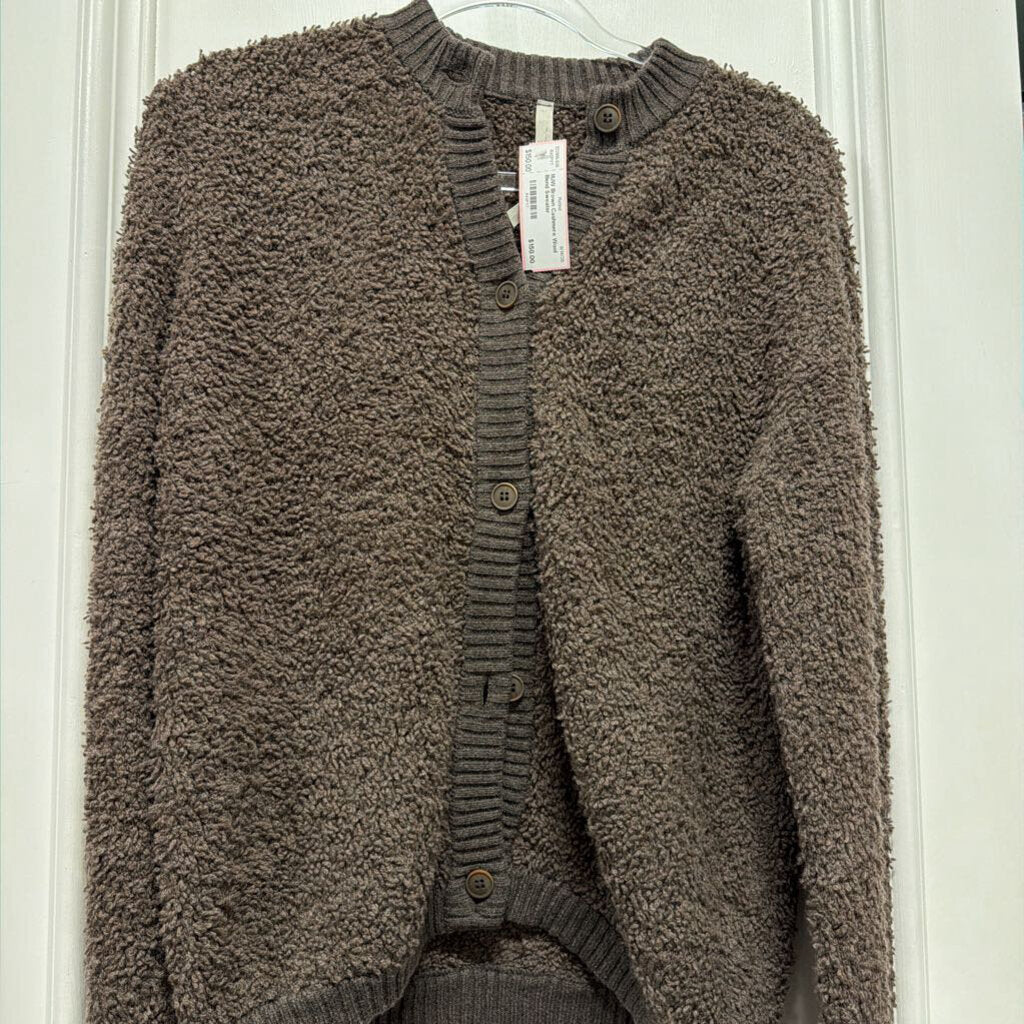 Brown Cashmere Wool Blend Sweater