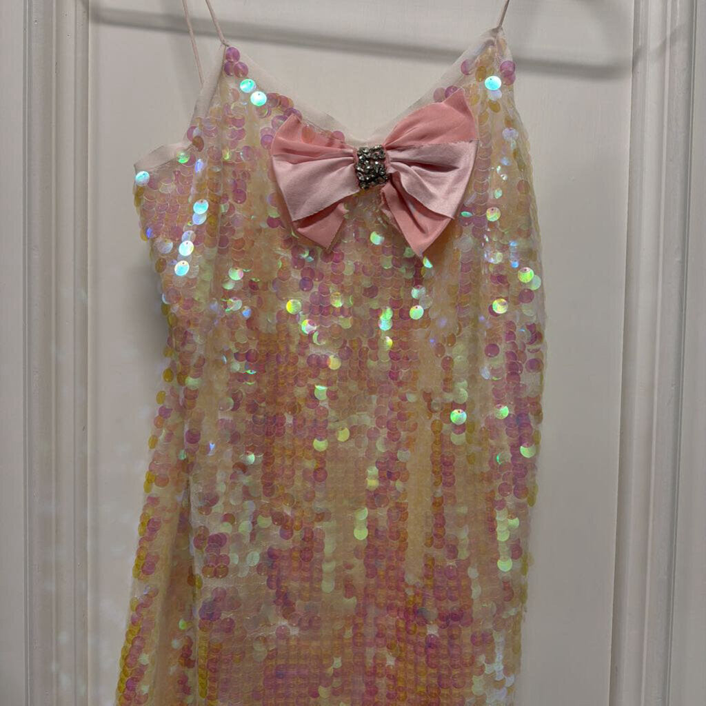 Pink/Yellow Sequin Mini Dress (NWT 495)