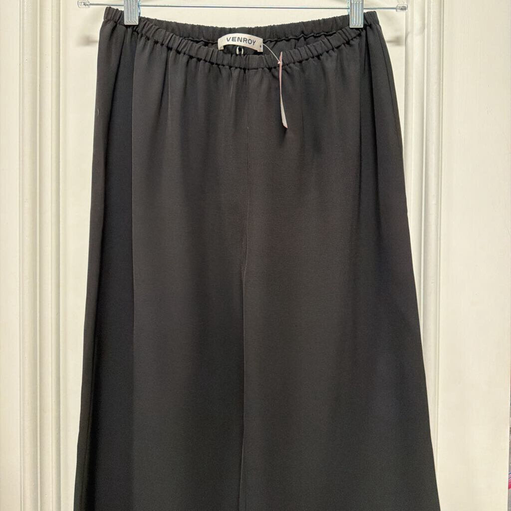 Black Poly Crepe Pants (NWT)