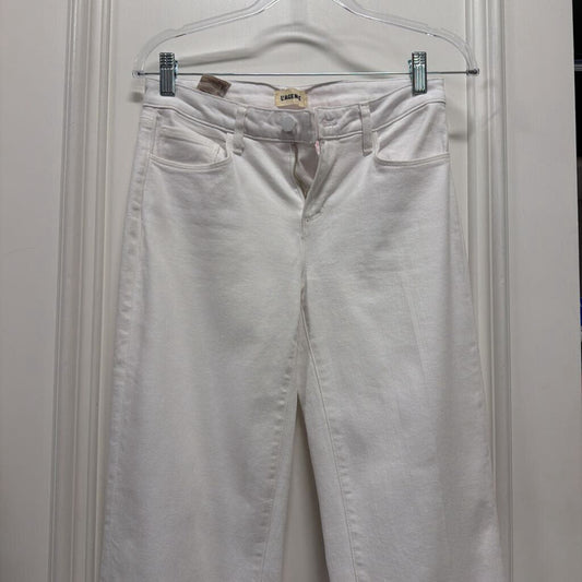 White Cotton Wide Leg Jeans