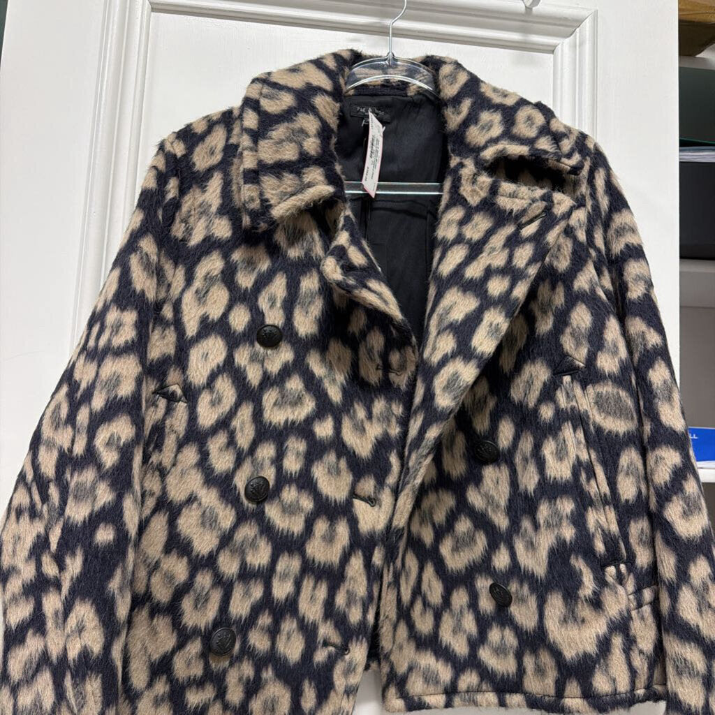 Brown Alpaca/Wool Leopard Print Jacket (NWT 795)