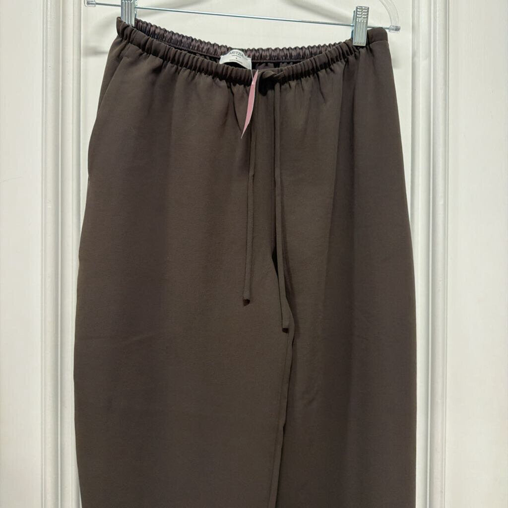 Brown Poly Jogger Pants