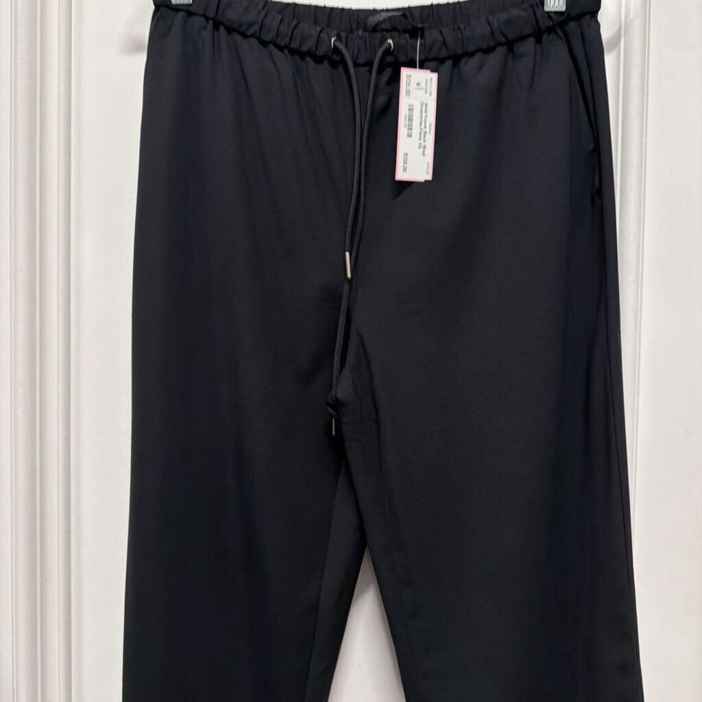 Black Wool Drawstring Pants