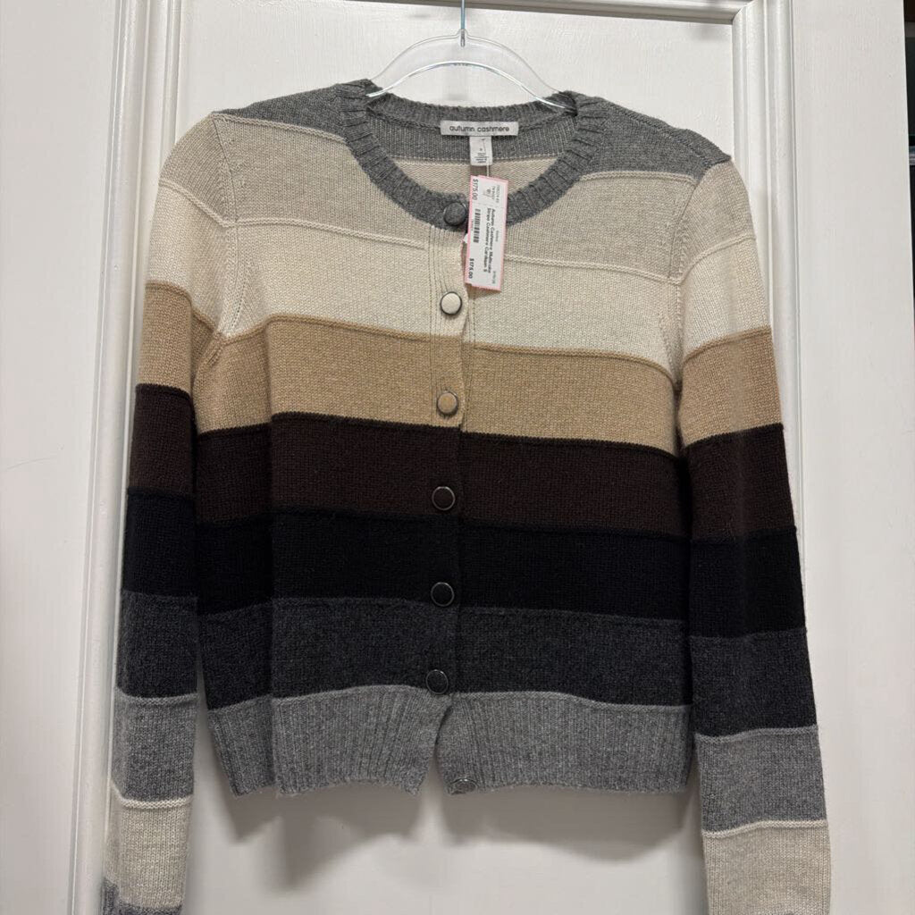 Multicolor Stripe Cashmere Cardigan