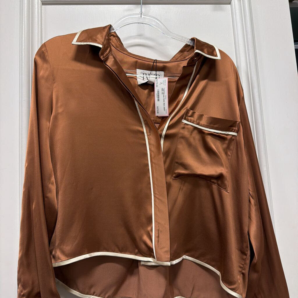 Brown Satin Shirt (NWT 655)