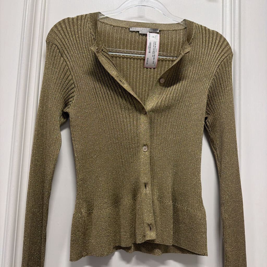 Metallic Gold Viscose Cardigan